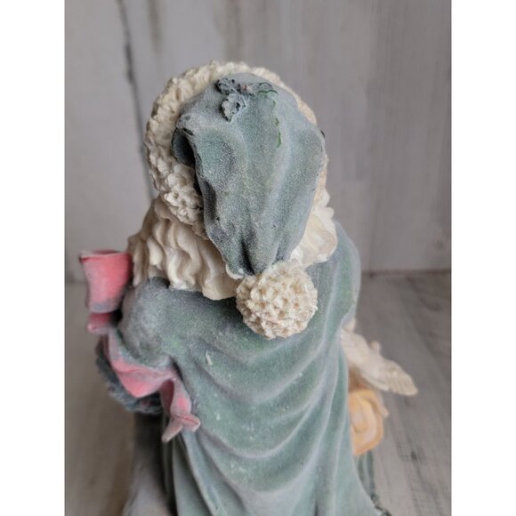 Vintage velvet santa claus dog bird xmas home decor mistletoe - Picture 8 of 14